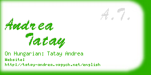 andrea tatay business card